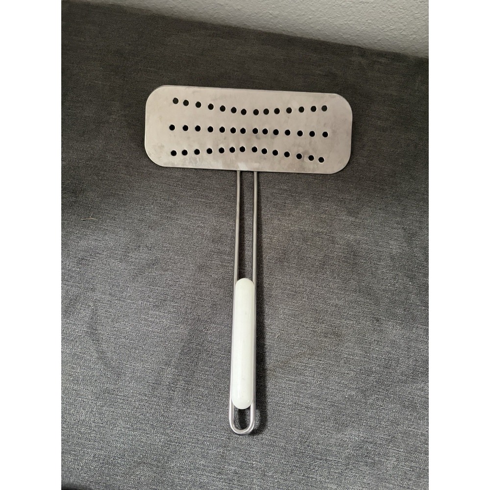 Vintage INOX 18/10 Stainless Steel Wide Slotted Spatula Turner Flipper Italy